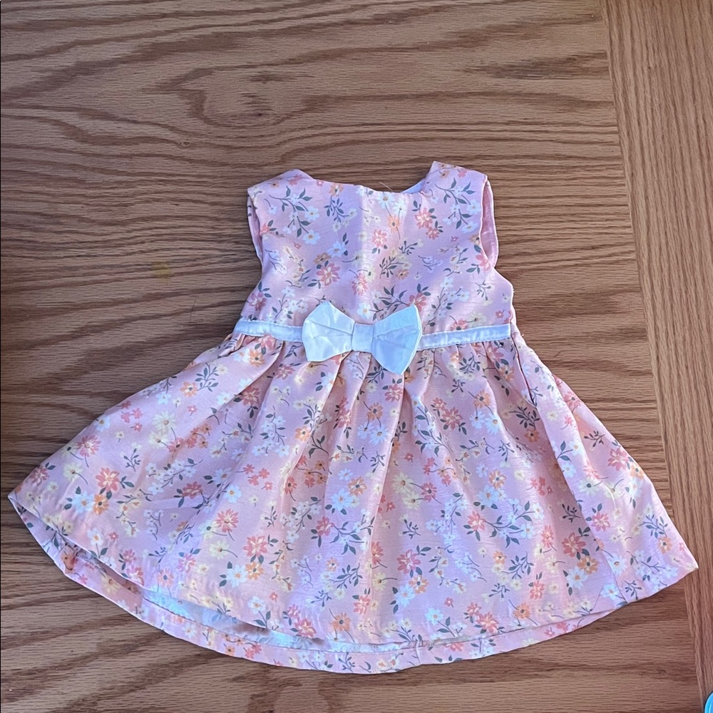 Little Lass Pink Floral Casual Dress